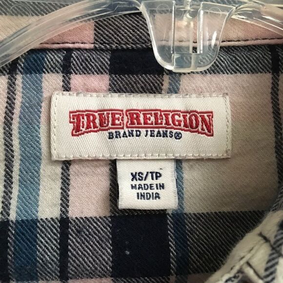 True Religion flannel button down shirt XS - Picture 8 of 10